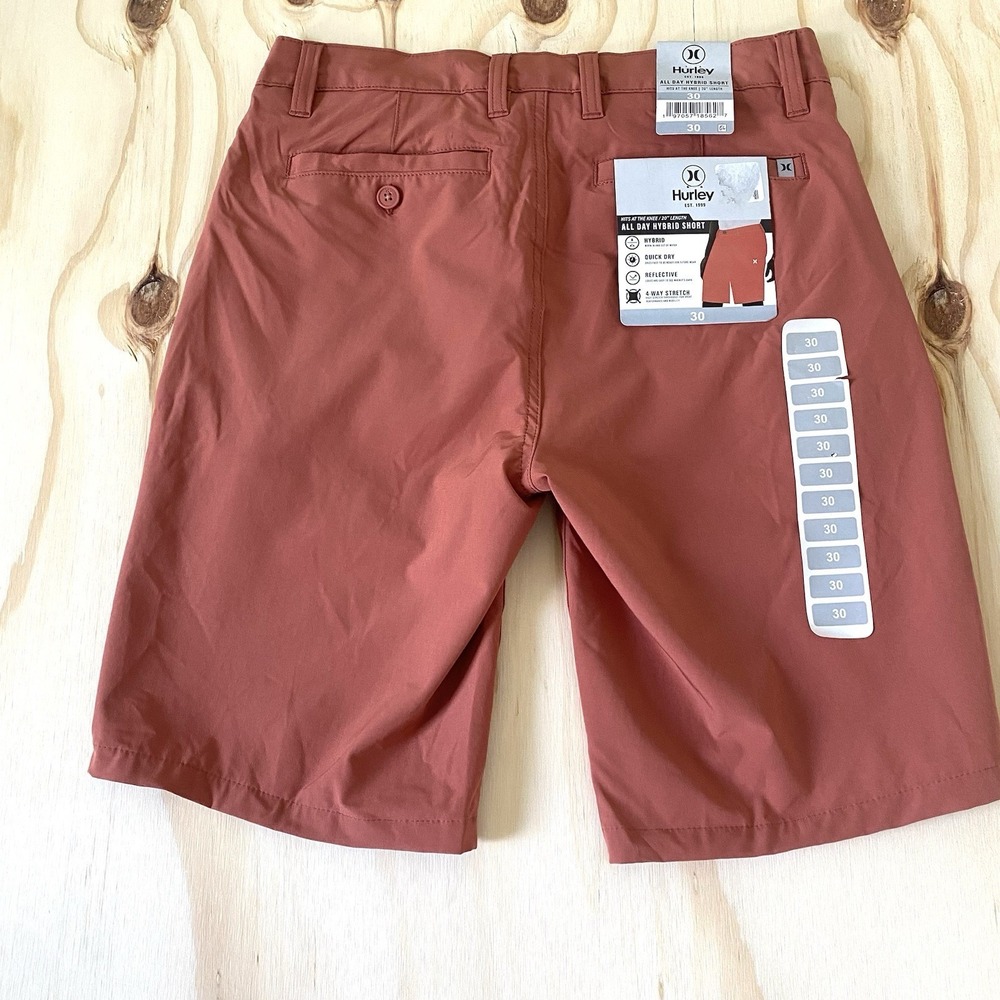 Hurley  Men's Size 30 Shorts All Day Hybrid Quick Dry Stretch Redwood GorpCore
